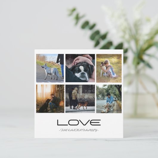 Love Dog Family Portrait Collage Design (Standing Front)
