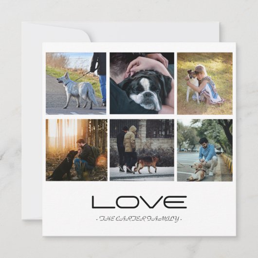 Love Dog Family Portrait Collage Design (Front)