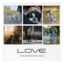 Love Dog Family Portrait Collage Design