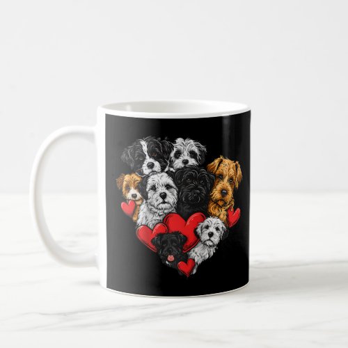 Love Dog Heart Valentines Day Puppy Lovers Dog Dad Coffee Mug