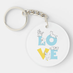 love dog keychain