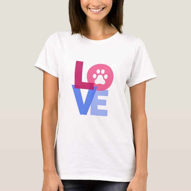 LOVE Dog Paw T-Shirt (Front)