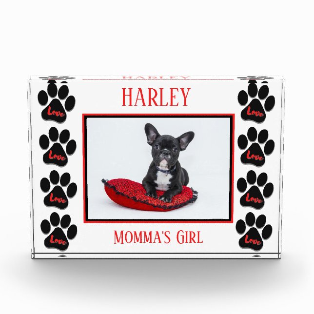 Love Dog Paws  Horizontal Block Photoblock (Front)