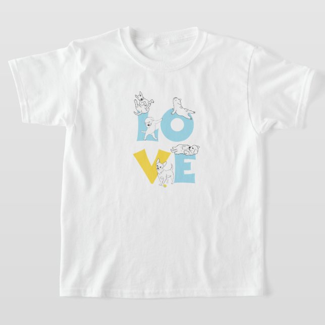 love dog T-Shirt (Laydown)