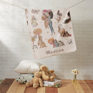 Love Dogs Baby Blanket