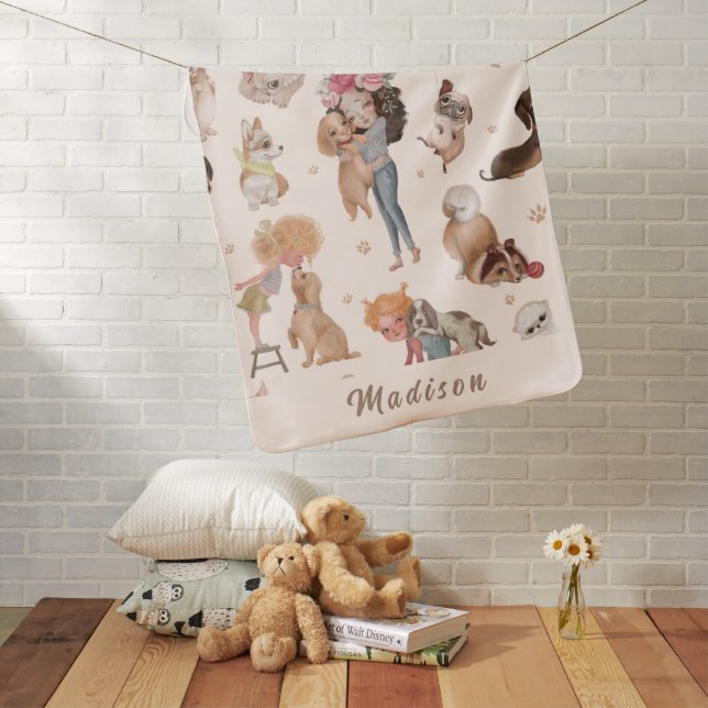 Love Dogs Baby Blanket (In Situ)