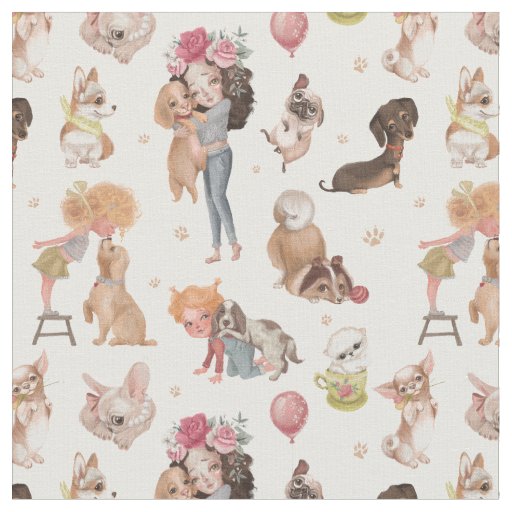 Love Dogs Fabric