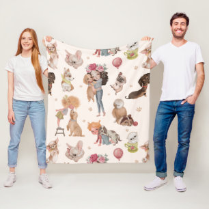 Love Dogs Fleece Blanket