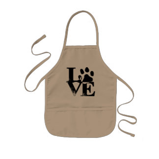 love-dogs-paw-print-pet-animal kids' apron