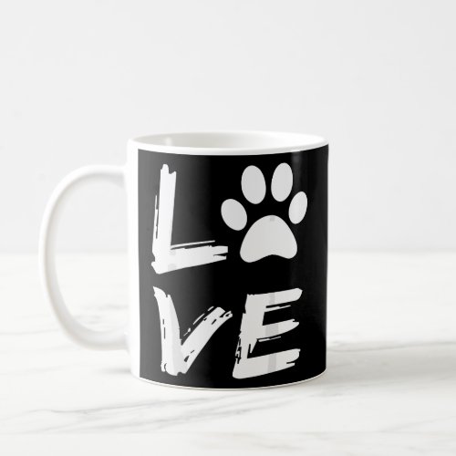 Love Dogs Perfect Dog Lovers Pet Parent Paw Gift  Coffee Mug