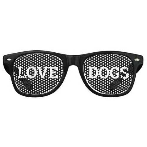 LOVE DOGS retro Shades  Fun Party Sunglasses