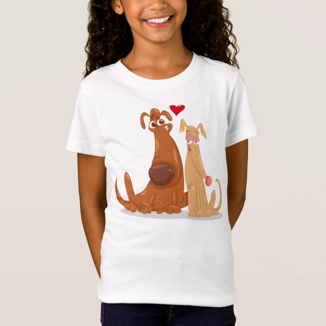 Love Dogs Shirt for Girl (Front)