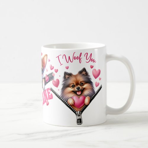 Love dogs zipper funny gift Classic Mug 325 ml Coffee Mug