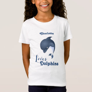 Love Dolphins - Child's Name T-Shirt