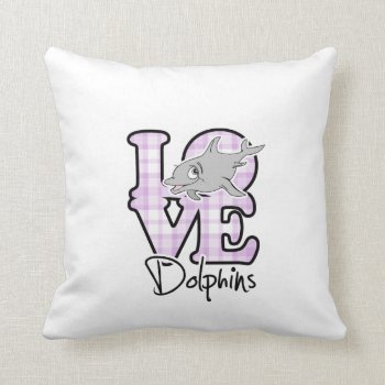 Love Dolphins Throw Pillow by CreativeCovers at Zazzle