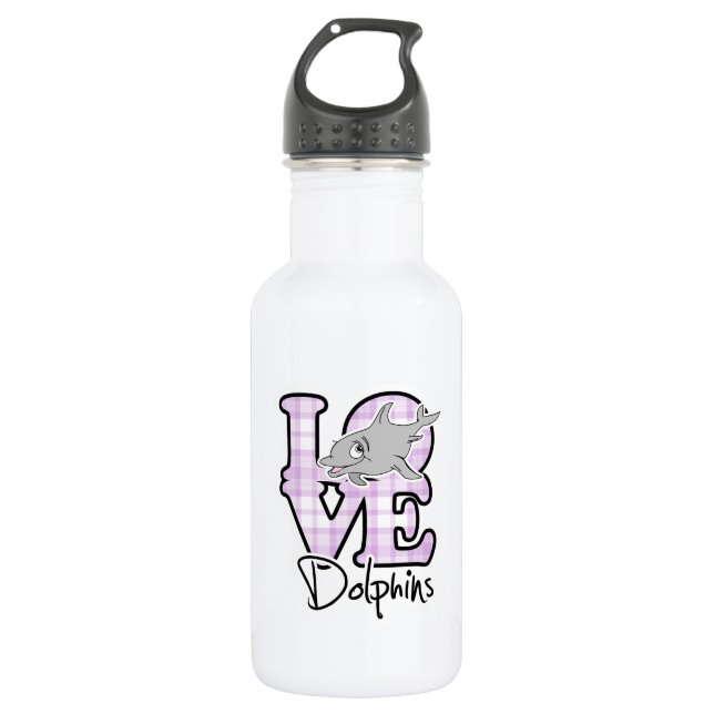 Love Dolphins Water Bottle (Front)
