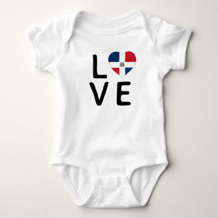 Love - Dominican Republic Flag Baby Bodysuit