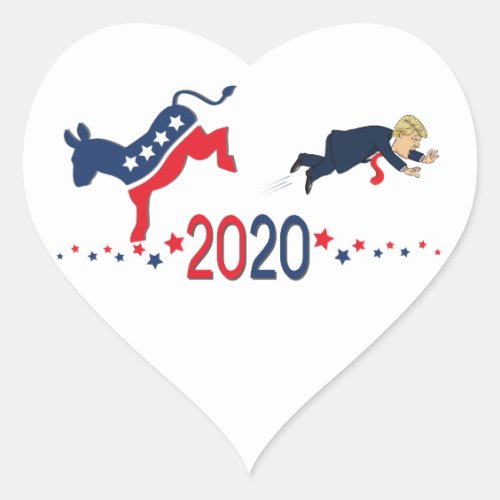 Love Donald Trumps failure in 2020 Heart Sticker
