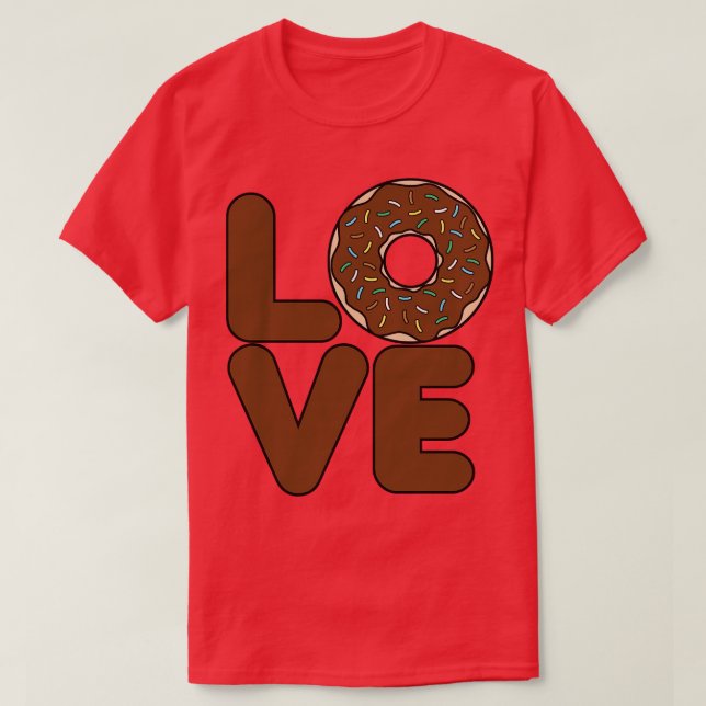 Love Donut Chocolate T-Shirt (Design Front)