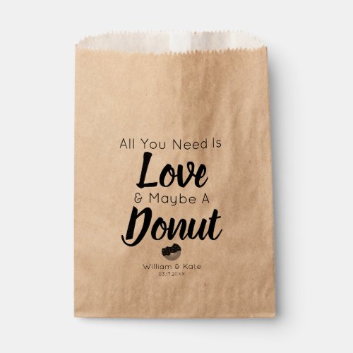 Love Donut Treat Wedding Favor Bag