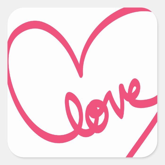 Love Doodle Design with Heart Sticker