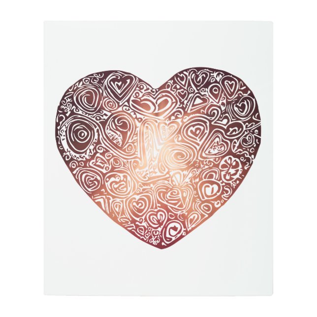 Love Doodle Heart Abstract Art (Front)