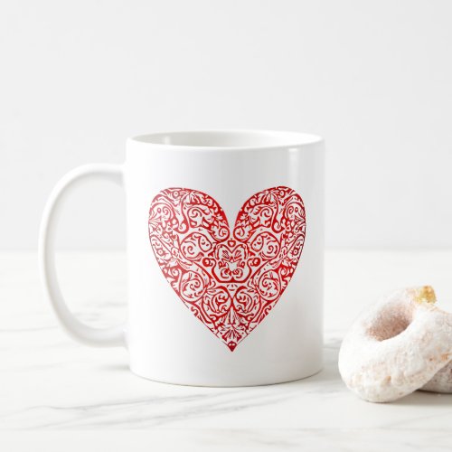 Love Doodle Heart Abstract Art No 02 Coffee Mug