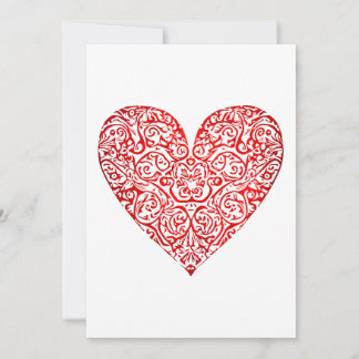 Love Doodle Heart Abstract Art, No 02 Holiday Card