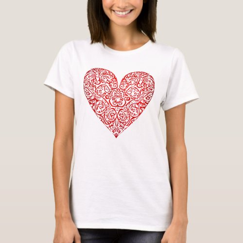 Love Doodle Heart Abstract Art No 02 T_Shirt