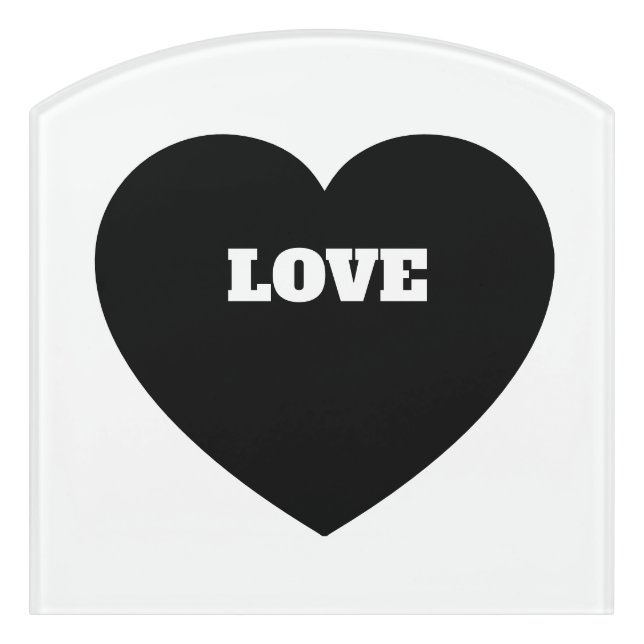 Love Door Sign (Contour Front)