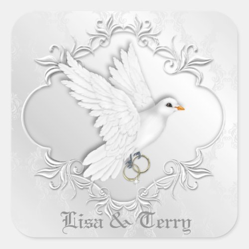 Love Dove Wedding Couple sticker