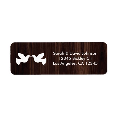 Love Doves Dark Chocolate Brown Label
