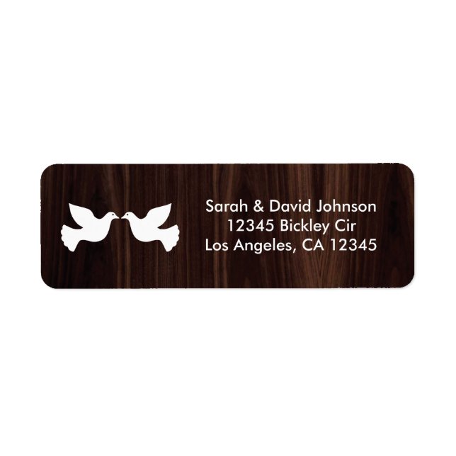 Love Doves (Dark Chocolate Brown) Label (Front)