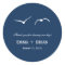Love Doves Favor Sticker /Envelope Seal - Navy