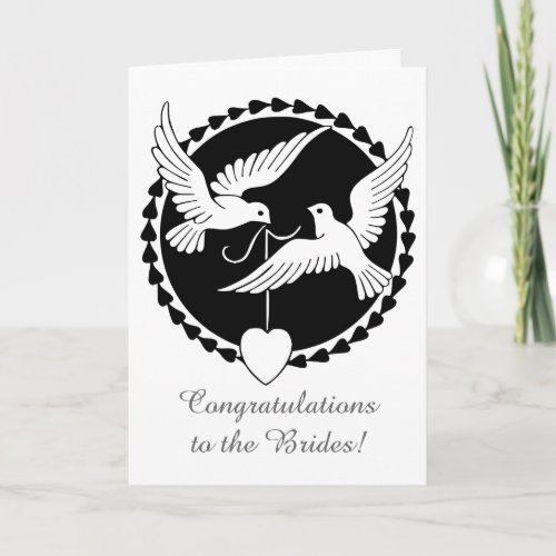 Love Doves Lesbian Wedding Card