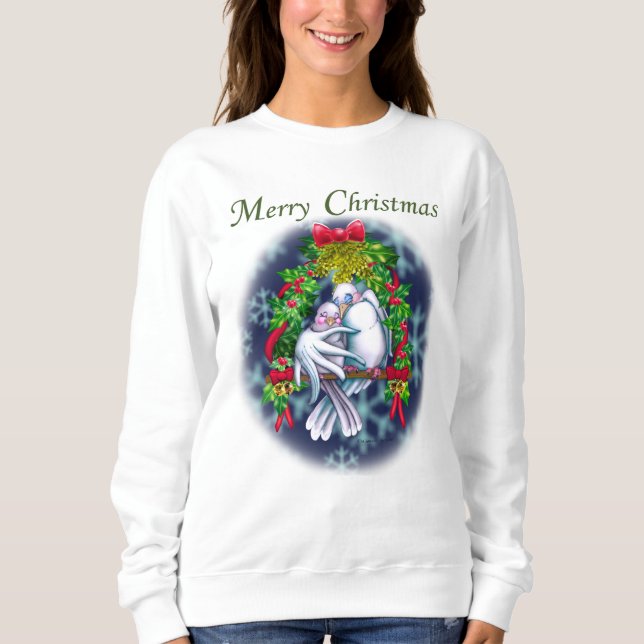 Love Doves white Christmas version Sweatshirt (Front)
