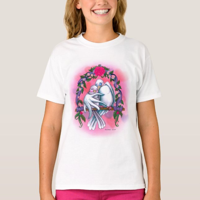 Love Doves white T-Shirt (Front)