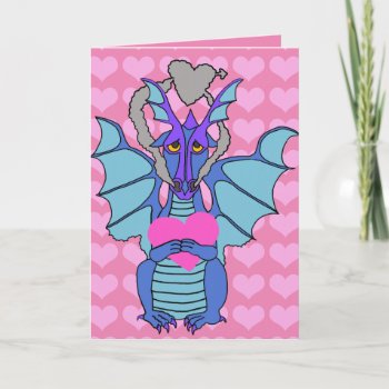 Love Dragon Valentine's Card by Mindgoop at Zazzle