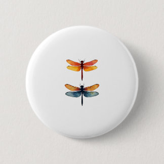Love Dragonflies child small simple Minimalist Dra Button