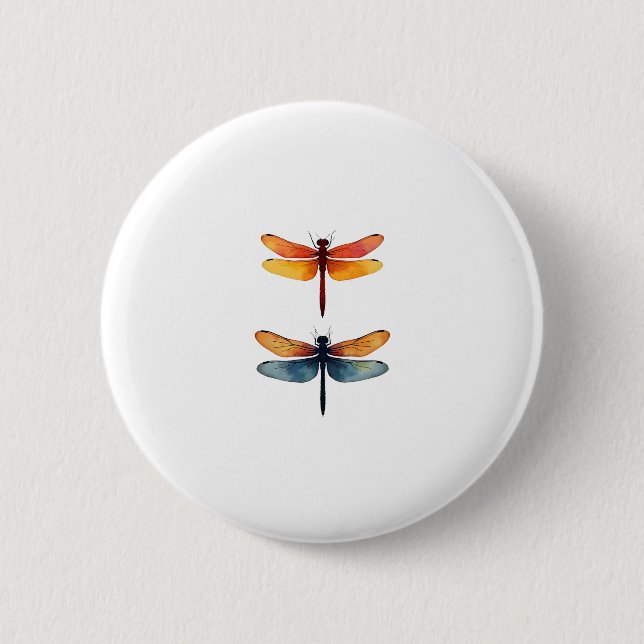 Love Dragonflies child small simple Minimalist Dra Button (Front)