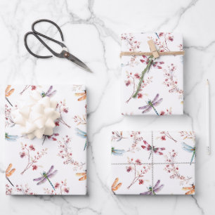 Love Dragonflies Wrapping Paper Sheets