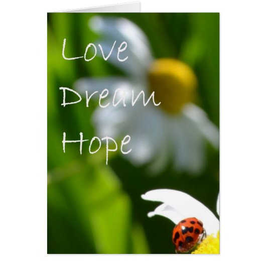 Love, Dream, Hope Cards (Front)