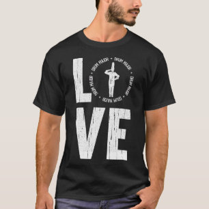 Love Drum Major Cool Marching Band Director T-Shir T-Shirt