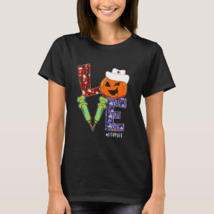 Love DSP Nurse Life Nurse Halloween Scary Pumpkin T-Shirt