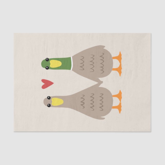 Love Ducks Tissue Paper (Front)