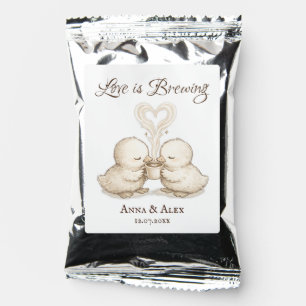 Love Ducks Wedding Favor Coffee Drink Mix