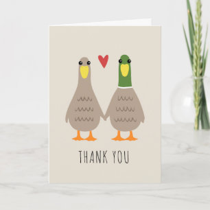 Love Ducks Wedding Thank You