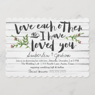 Love Each Other Bridal Invitation