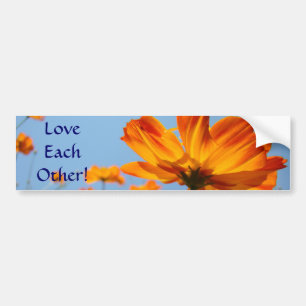 Love Each Other! bumper sticker Daisy Flowers