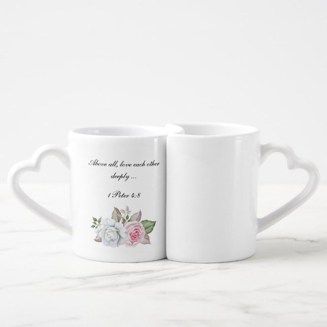 Love Each Other Deeply Scripture Coffee Mug Set (Front Nesting)